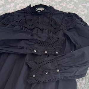 GAP Black Lace Women's Blouse